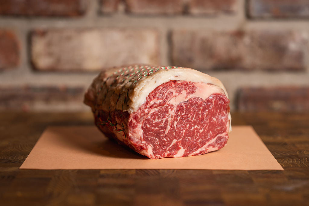 Marshall’s home-reared Aberdeen Angus boneless ribeye roast in Aberdeenshire