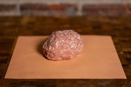 Marshall’s pork sausage meat made with pork from pigs reared on the family farm