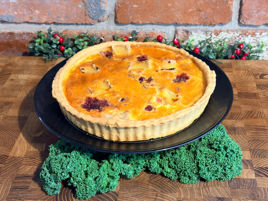Large Bacon, Brie & Cranberry Quiche